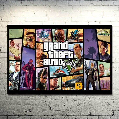 Grand Theft Auto V Silk Wall Poster